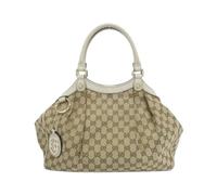 Gucci Vintage, ,Pre-owned ,Donna ,Beige ,ONE SIZE Pre-owned Sukey GG Canvas Handbag