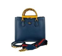 Gucci Vintage, ,Pre-owned ,Donna ,Blu ,ONE SIZE Pre-owned Cuoio borse-gucci