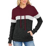 GUCURIN Donna Felpa con Cappuccio Maniche Lunghe da Donna Felpe Pullover Sciolto Abbigliamento Casual Autunno Winter Sweatshirt,Rosso,S
