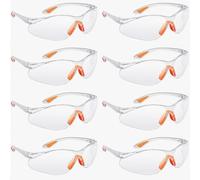 Gudalea 8 pezzi Occhiali di Sicurezza, Occhiali di Sicurezza Trasparenti da Laboratorio, Occhiali di Sicurezza per una Protezione Sicura per Bambini Uomini Donne