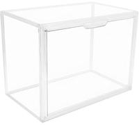 GUDEMAY Scatole di Plastica Impilabili Trasparenti con Chiusura Magnetica, Vetrina Espositiva, Teca Plexiglass per Conservazione, Figurine, Libri, Collezionismo, Scarpe, Borse e Altro