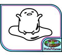 Gudetama Kawaii Carino G Adesivo Vinile Veicolo Auto Bici Muro Poster Finestra