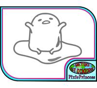 Gudetama Kawaii Carino G Adesivo Vinile Veicolo Auto Bici Muro Poster Finestra