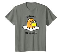 Gudetama Los Angeles Maglietta, Bambini, Verde Militare mélange, 10 Anni
