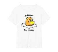 Gudetama Los Angeles Maglietta, Donna Plus-Size, Bianco, 4X