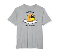 Gudetama Los Angeles Maglietta, Uomo Taglie Grandi, Grigio Melange, 2X Tall