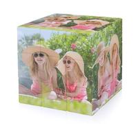 Gudina Foto Cubo Personalizzata, Cubo Rotante Personalizzato Personalizzato con Foto, Home Office Desk Decor Regali, Per Bambini, gli Amici, Compleanno, Natale, Regalo Personalizzato