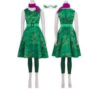 Gudiwne Set completo da donna, per cosplay, travestimento per Halloween, con sciarpa e calzini (verde, L)
