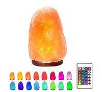 gudong Himalayan Rock Salt Lamp Crystal Natural USB Himalayan Lamp Purificatore d'aria con 16 colori che cambiano bagliori Lampadina a LED per scrivania, casa, lavoro, regalo (4,7 pollici 1,5 libbre)
