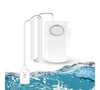 GuDoQi Fai Da Te Rilevatore Perdite Acqua, Sensore Allagamento, Sensore di Flusso Acqua, Cavo Lungo 100 CM con Sensore dell'acqua, 130dB Udibile, Batteria inclusa, Facile da Installare