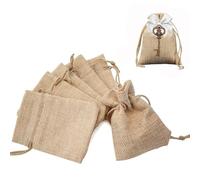 Gudotra 100 Pezzi Sacchetti Portaconfetti Bomboniere Juta per Matrimonio Battesimo Comunione Compleanno Riso Regalini Sacchetti Calendario Avvento