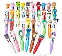 Gudotra 30 Pezzi Penne Regalini Fine Festa Compleanno Gadget Compleanno Bambini Penne Multicolore Bambini con Tappi Animali Gadget Natale