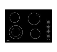Gudsunal Piano cottura elettrico da 76,2 cm, 4 fuochi, bruciatore a doppio anello da 3000 Watt per ebollizione rapida, vetro infrangibile, interruttore a manopola, 9 livelli di riscaldamento, piano
