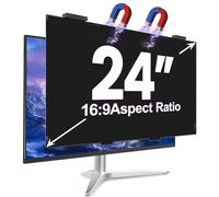GUDTEKE Schermo magnetico per la privacy da 24 pollici per monitor del computer 16:9 proporzioni, pellicola protettiva rimovibile anti-blu/abbagliamento, anti-spia per la sicurezza del desktop, filtro