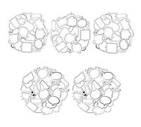 Guduling 225 pezzi autoadesivi scatola di dialogo, adesivi vuoti per scrivere, diverse forme per album di ritagli, biglietti fotografici, diari, quaderni, lavori di bricolage