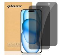 gueche 2 Pezzi Privacy Pellicola Vetro Temperato per iPhone 15 Plus, iPhone 16 Plus and iPhone 15 Pro max Pellicola Protezione,Durezza 9H,Antiurto Antigraffio e Anti-impronta