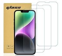 gueche 3 Pezzi, Vetro Temperato per iPhone 14 Plus, Pellicola Prottetiva Anti Graffio, Anti-Impronte, Senza Bolle, Durezza 9H, 0,3mm Ultra Trasparente