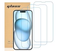 gueche 3 Pezzi, Vetro Temperato per iPhone 15 Plus, iPhone 15 Pro Max, iPhone 16 Plus, Pellicola Prottetiva Anti Graffio, Anti-Impronte, Senza Bolle, Durezza 9H, 0,3mm Ultra Trasparente