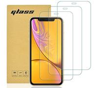 gueche 3 Pezzi, Vetro Temperato per iPhone XR e iPhone 11, Pellicola Prottetiva Anti Graffio, Anti-Impronte, Senza Bolle, Durezza 9H, 0,3mm Ultra Trasparente
