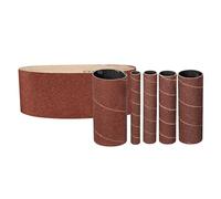 Güde 38365 - Set di accessori abrasivi K150, 6 pezzi (adatto per Güde #38353 GSBSM 450) rosso