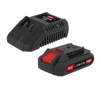 Güde 58540 LGAP 18-3020 - Kit di ricarica e batteria (batteria agli ioni di litio da 18 V, 2,0 Ah, caricatore rapido da 3,0 Ah, colore: Nero