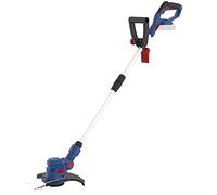 Güde 58599 - Tagliaerba a batteria RT 18-0 (include 20 lame di ricambio, testa girevole a 180°, staffa di protezione per piante Blu