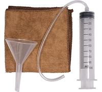 Güde 95367 RM - Kit per cambio olio (imbuto, spruzzatore di olio, panno in microfibra 30 x 30 cm)