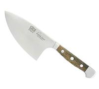 Güde Alpha Barrel Oak Coltello per le erbe con manico in quercia, Adulto, Quercia, Lunghezza lama 14 cm