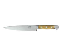 GÜDE Solingen - Coltello per filettare forgiato, 18 cm, legno d'ulivo, ALPHA-OLIVE - doppio collarino, fatto a mano in Germania