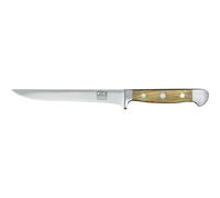 Güde Solingen - Coltello per disossare forgiato, 16 cm, legno d'ulivo, ALPHA-OLIVE - doppio collarino, fatto a mano in Germania