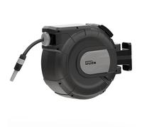 Güde Avvolgitubo automatico 30 - 2 - 2 1/2 (orientabile a 180°, per montaggio a parete, tubo da 30 m, spruzzatore d'acqua, supporto da parete, alimentatore automatico, arresto di alimentazione,