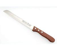 Güde Brotmesser mit Welle, Serie, Griff Edelholz Solingen-Coltello da Pane, Stampato, 20 cm, Legno prezioso, Gamma, Chrome Steel, Marrone, Taglia Unica
