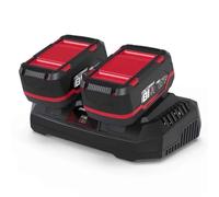 Güde Caricatore e batteria Starter Kit LGAP 2-18-3040 (18 V, 2 batterie da 4,0 Ah e doppio caricatore da 3 A, potenza della batteria 72 Wh, ricarica rapida in 96 minuti, adatto per tutti i dispositivi