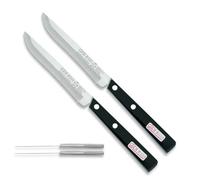 Güde Coltello - Serie Universale Coltello Multiuso - Set di Lame e coltelli da Bistecca 2 Pezzi - 11 cm - dentatura fine - Manico in plastica - 9300 - 11 - 2