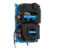 Güde Compressore da parete 160/08/2 ST (1100 W/230 V, max. 8 bar, 90 l/min eff. Contenuto della confezione: senza olio, montaggio a parete salvaspazio, avvolgitubo automatico integrato orientabile a