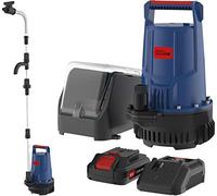 Güde Pompa impermeabile a batteria RFP 18-201-23 (18 V, 2000 l/h, altezza massima 7 m, lunghezza cavo 3 m, profondità massima di immersione 2,5 m, batteria 2,0 Ah, caricatore rapido, tempo di ricarica