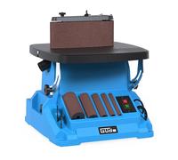 Güde Smerigliatrice a nastro GSBSM 500 (230 V, 500 W, 2000 min-1, velocità del mandrino, 8 m/s, oscillazione, dispositivo 2 in 1, conversione senza attrezzi, tavolo regolabile 0-45°, accessori inclusi