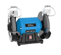 Güde Smerigliatrice doppia GDS 200-35 (350 W, 2980 1/min velocità del motore, mola grossa e fine 36|60 K, ø 200 mm, base stabile della macchina, assi di macinazione con cuscinetti a sfera, bandiere di