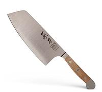 Güde Solingen - Chai Dao, coltello da cuoco cinese forgiato, 16 cm, legno di noce, ALPHA-WALNUT - Coltelli da Chef, doppio collarino, fatto a mano in Germania