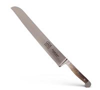 GÜDE Solingen - Coltello da pane forgiato, 32 cm, legno di quercia di botte, ALPHA-FASSEICHE - doppio collarino, fatto a mano in Germania