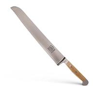 GÜDE Solingen - Coltello da pane forgiato, 32 cm, quercia Balkhauser Kotten, ALPHA-BALK - doppio collarino, fatto a mano in Germania