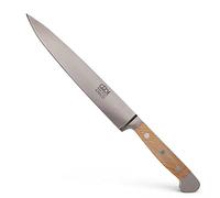 GÜDE Solingen - Coltello da prosciutto forgiato, 21 cm, legno di sicomoro, ALPHA-PLATANE - Coltello per triniciare, doppio collarino, fatto a mano in Germania