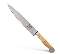 Güde Solingen - Coltello da prosciutto forgiato, 21 cm, Legno d'ulivo, Alpha-Olive - Coltello per triniciare, Doppio Collarino, Fatto a Mano in Germania