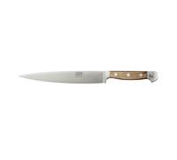 GÜDE Solingen - Coltello da prosciutto forgiato, 21 cm, quercia Balkhauser Kotten, ALPHA-BALK - Coltello per triniciare, doppio collarino, fatto a mano in Germania