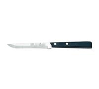 Güde Solingen - Coltello multiuso nero/bianco con bordo seghettato, Coltelli universali da cucina, 11 cm, UNI, POM