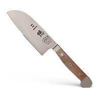 GÜDE Solingen - Coltello Santoku forgiato, 14 cm, legno di quercia di botte, ALPHA-FASSEICHE - doppio collarino, fatto a mano in Germania