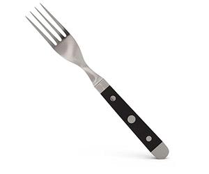 Güde Solingen - Forchetta da tavola forgiata, 9 cm, Pom Nero, Alpha - Doppio Collarino, Fatto a Mano in Germania