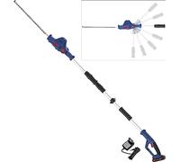 Güde Tagliasiepi telescopici a batteria HST 18-201-05 (18 V, 43 cm, spessore di taglio 15 mm, testa girevole a 6 posizioni (90°), estrattore telescopico fino a 2,65 m, tracolla, impugnatura morbida,