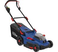 Güde Tosaerba a batteria RM 36-402-30.37 (36 V (2 x 18 V), brushless, falciatura/raccolta/pacciamatura, larghezza di taglio 370 mm, altezza di taglio a 6 livelli, sacco raccoglierba da 35 l, cuneo per