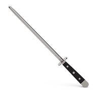 Güde Wetzstahl Serie Klingenlänge: 26 cm Pom Schwarz Solingen-Acciaio per affilare forgiato, Nero, Alpha-Doppio Collarino, Fatto a Mano in Germania, Chrome Steel